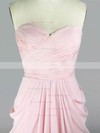 Chiffon Sheath/Column Sweetheart Short/Mini with Pleats Prom Dresses #JCD020104139