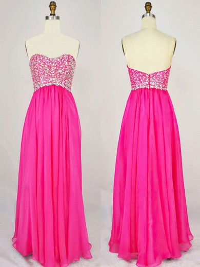 Chiffon Empire Sweetheart Floor-length with Crystal Detailing Prom Dresses #JCD020104271