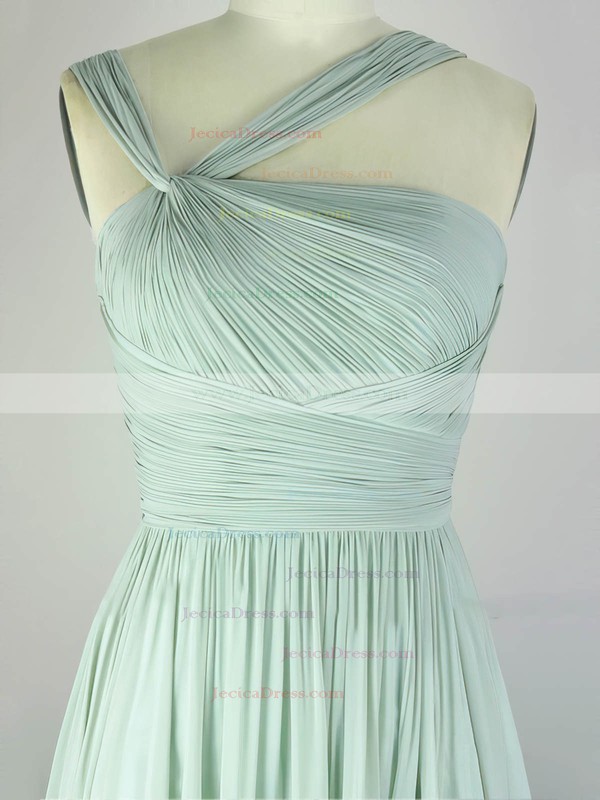 Chiffon A-line V-neck Floor-length with Pleats Prom Dresses #JCD020104298