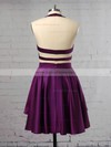 Satin Velvet A-line Scoop Neck Short/Mini Tiered Prom Dresses #JCD020106287
