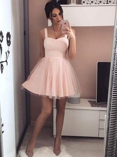 Tulle A-line Sweetheart Short/Mini Prom Dresses #JCD020106308