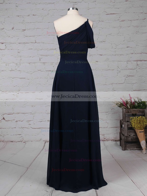 Chiffon A-line One Shoulder Floor-length Ruffles Bridesmaid Dresses #JCD01013484