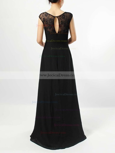 Lace Chiffon Empire V-neck Floor-length Ruffles Bridesmaid Dresses #JCD01013582