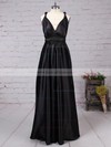 A-line V-neck Silk-like Satin Ankle-length with Ruffles Bridesmaid Dresses #JCD010020104433
