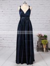 A-line V-neck Silk-like Satin Ankle-length with Ruffles Bridesmaid Dresses #JCD010020104433