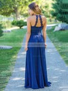 Chiffon A-line Halter Floor-length Lace Bridesmaid Dresses #JCD01013758