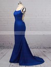 Silk-like Satin Trumpet/Mermaid Scoop Neck Sweep Train Prom Dresses #JCD020106395