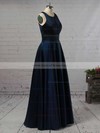A-line Scoop Neck Satin Floor-length Pockets Bridesmaid Dresses #JCD01013558