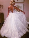 Glitter Princess V-neck Floor-length Prom Dresses #JCD020106524