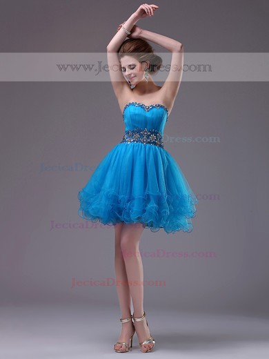 Sweetheart Different Tulle with Beading Crystal Short/Mini Prom Dresses #JCD02051683