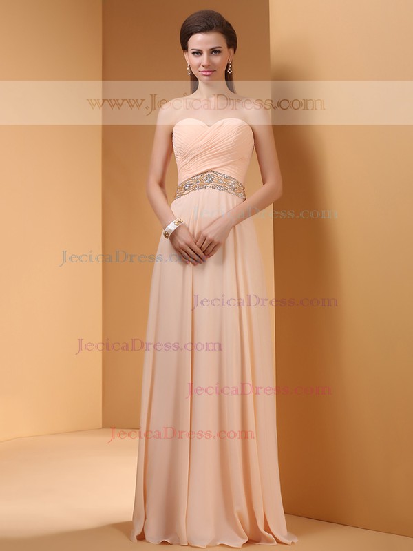 For Cheap Sweetheart Chiffon Sequins Strapless A-line Prom Dress #JCD02023235