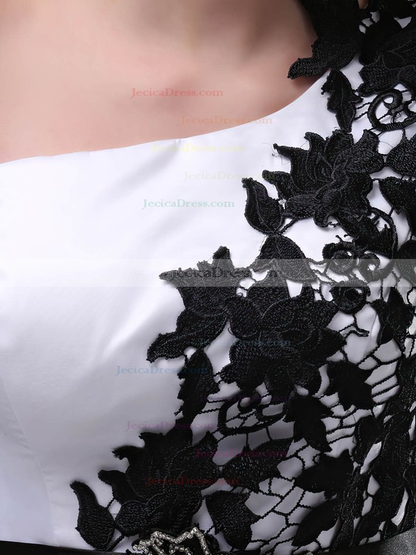 Simple Short/Mini Multi Colours Organza Appliques Lace One Shoulder Prom Dress #JCD02042244