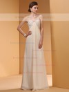 Empire Champagne Chiffon Sweetheart Beading Open Back Prom Dresses #JCD02014435