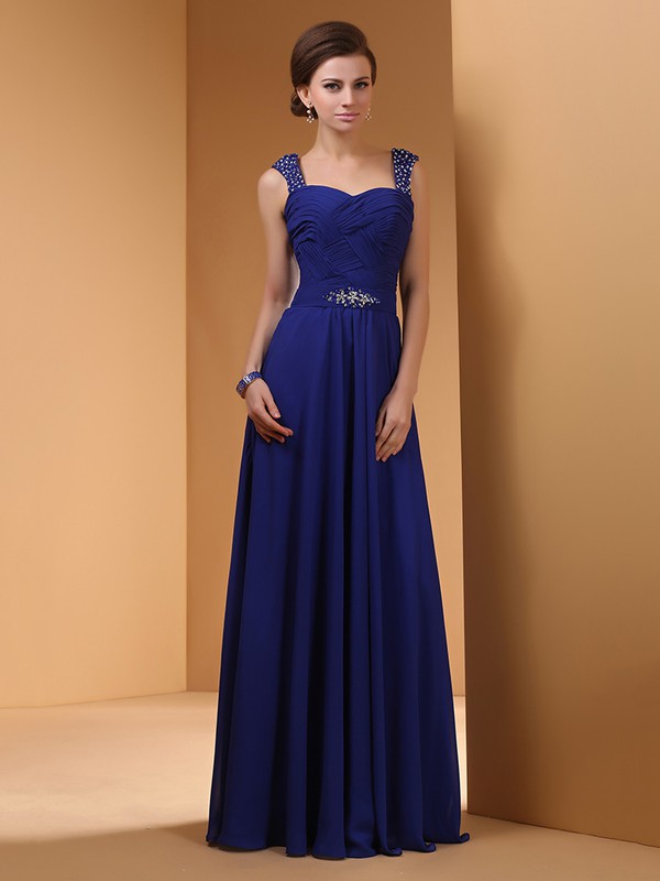 shop Chiffon with Crystal Detailing Sweetheart Girls Royal Blue Prom ...